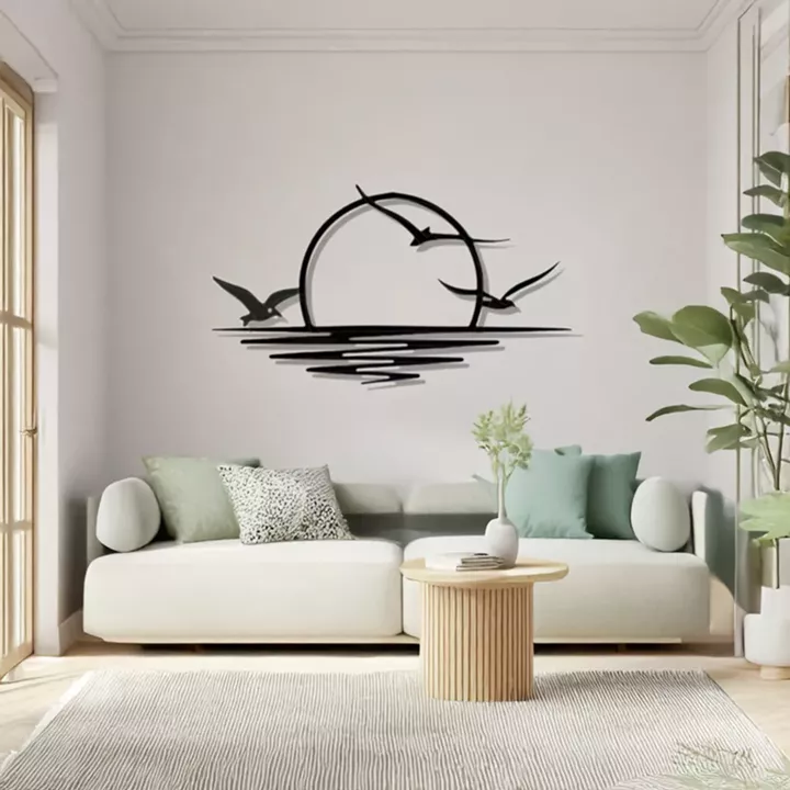 Διακοσμητικό τοίχου Kenfio pakooworld μαύρο μεταλλικό 60x1,5x40εκ