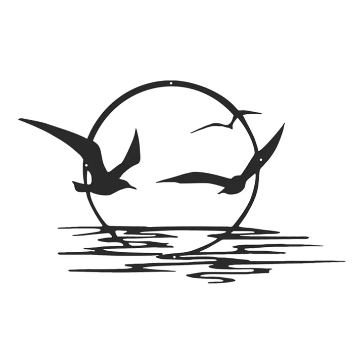 Διακοσμητικό τοίχου Sunsy pakooworld μαύρο μεταλλικό 40x1,5x60εκ