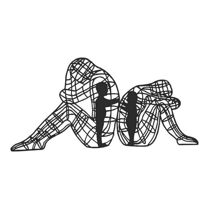 Διακοσμητικό τοίχου Innero pakooworld μαύρο μεταλλικό 50x1,5x25εκ