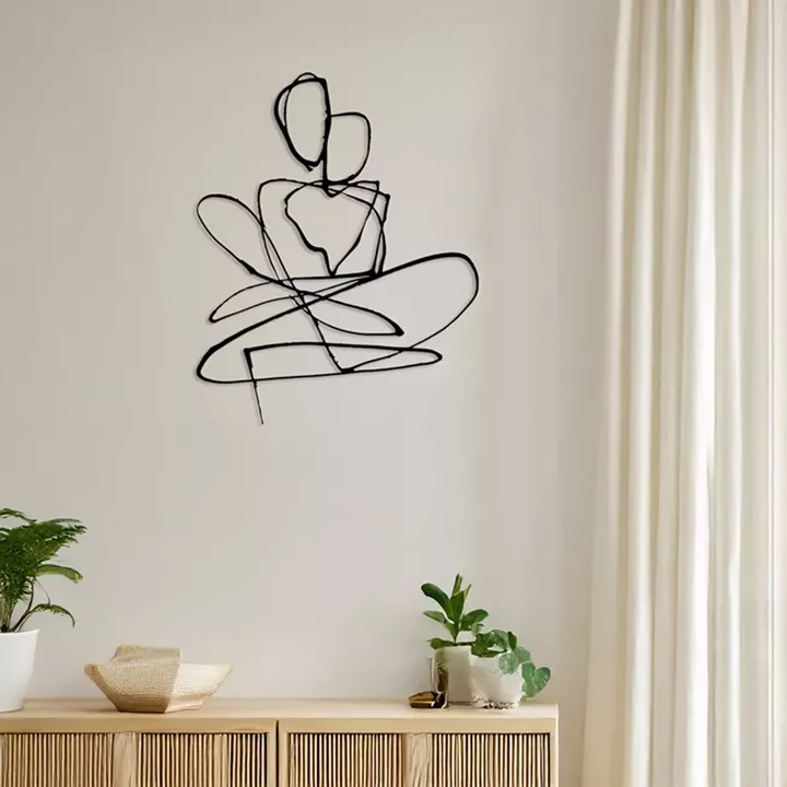 Διακοσμητικό τοίχου Emensa pakooworld μαύρο μεταλλικό 40x1,5x50εκ