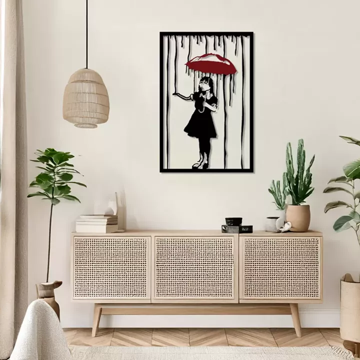 Διακοσμητικό τοίχου Raino pakooworld μαύρο μεταλλικό 35x1,5x50εκ