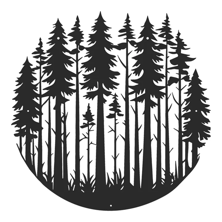 Διακοσμητικό τοίχου Foren pakooworld μαύρο μεταλλικό Φ50x1,5εκ