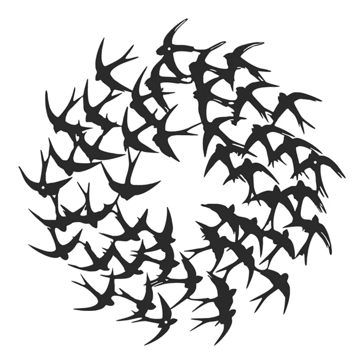 Διακοσμητικό τοίχου Swarm pakooworld μαύρο μεταλλικό Φ50x1,5εκ