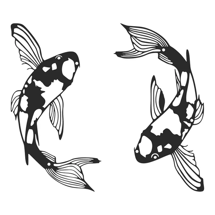 Διακοσμητικό τοίχου Konda pakooworld σετ 2τεμ μαύρο μεταλλικό 17x1,5x32εκ