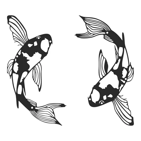 Διακοσμητικό τοίχου Konda pakooworld σετ 2τεμ μαύρο μεταλλικό 17x1,5x32εκ