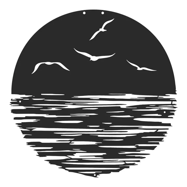 Διακοσμητικό τοίχου Seline pakooworld μαύρο μεταλλικό Φ40x1,5εκ