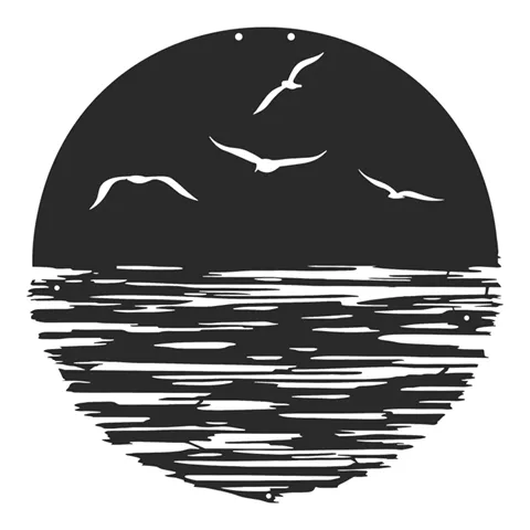 Διακοσμητικό τοίχου Seline pakooworld μαύρο μεταλλικό Φ40x1,5εκ