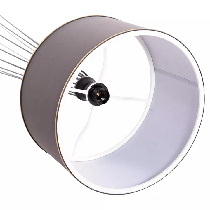 FLOOR STANDING LAMP HUE HM7581.11 METAL PILLAR AND CAP IN GREY Φ38x144Hcm.