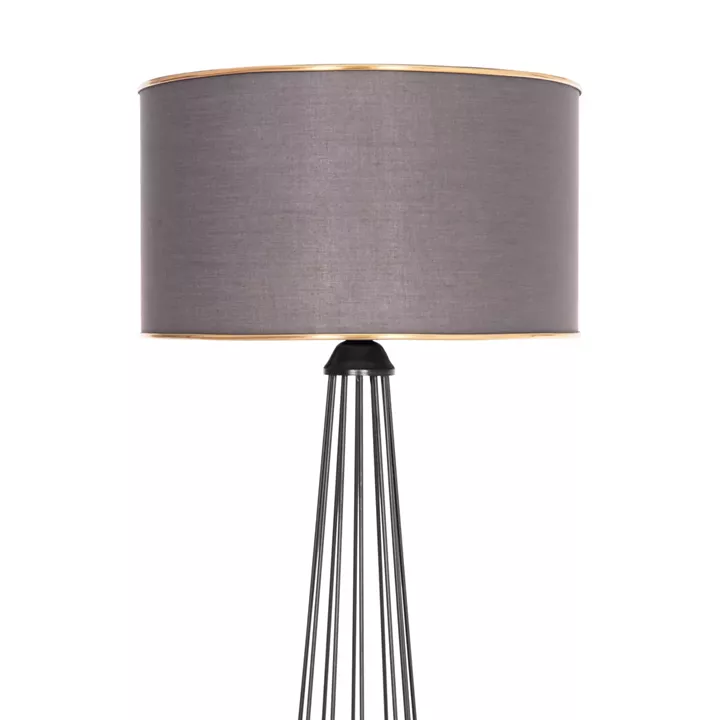FLOOR STANDING LAMP HUE HM7581.11 METAL PILLAR AND CAP IN GREY Φ38x144Hcm.