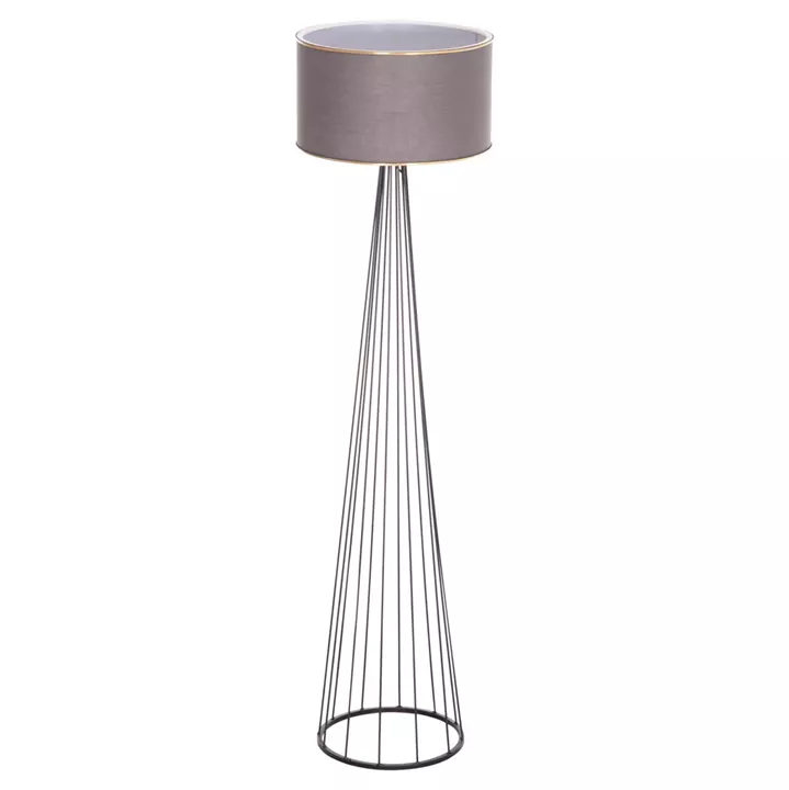 FLOOR STANDING LAMP HUE HM7581.11 METAL PILLAR AND CAP IN GREY Φ38x144Hcm.