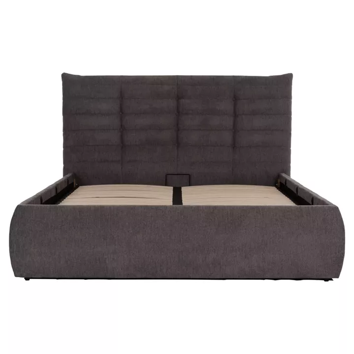 DOUBLE BED WITH MATTRESS SANDRA HM10770 GREY FABRIC--STORAGE SPACE--FOR MATTRESS 160x200cm