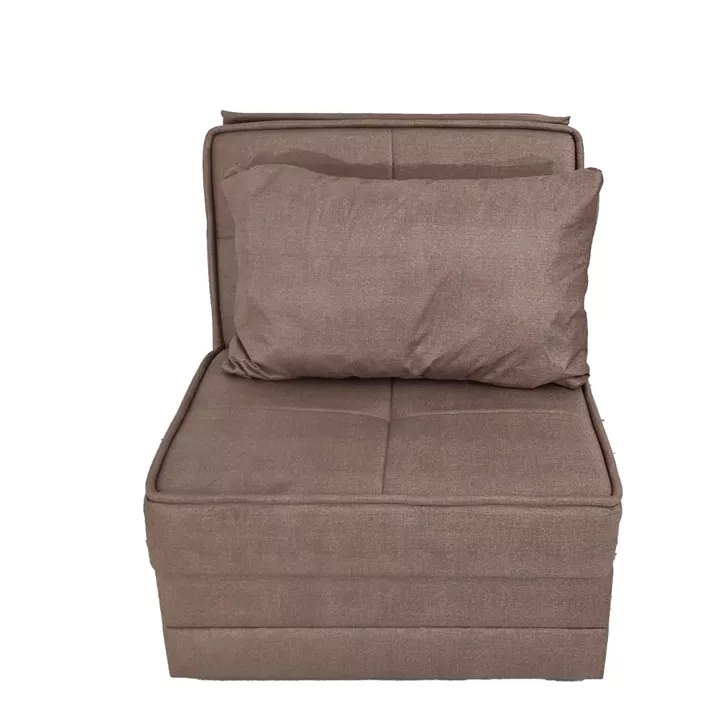 Artekko Thales Καφέ Πολυθρόνα Κρεβάτι με Αποθηκευτικό Χώρο (110x85x90)cm Κρεβάτι (200x85x45)cm