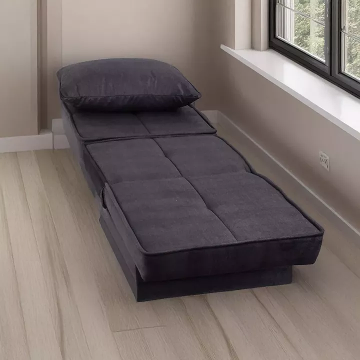 Artekko Thales Γκρι Πολυθρόνα Κρεβάτι με Αποθηκευτικό Χώρο (110x85x90)cm Κρεβάτι (200x85x45)cm