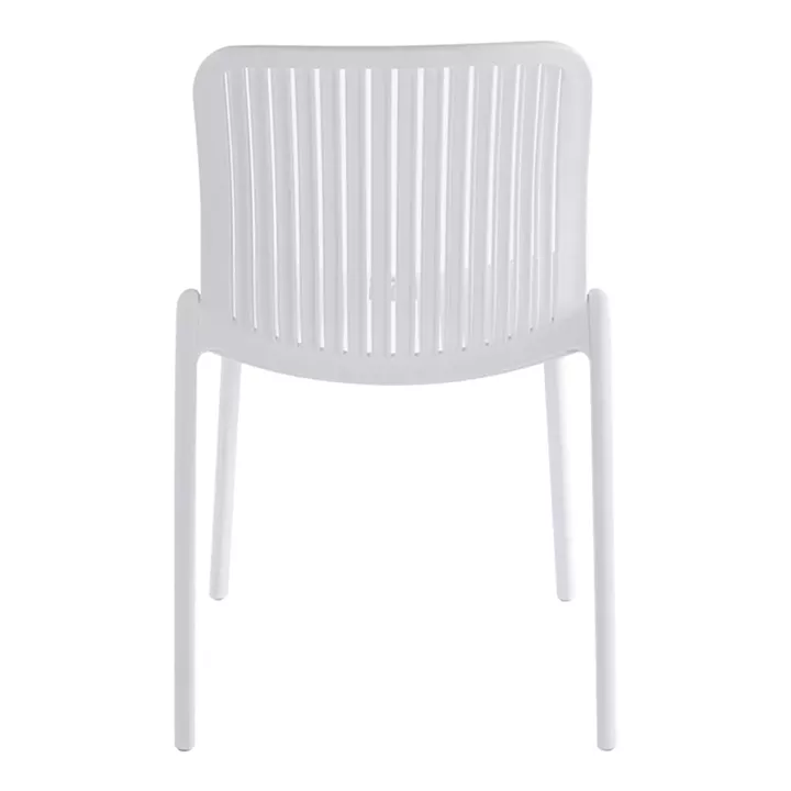 Καρέκλα Teragi στοιβαζόμενη pakoworld pp με UV protection λευκή 58x43.5x82εκ