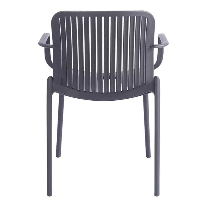 Πολυθρόνα Teragi στοιβαζόμενη pakoworld pp με UV protection ανθρακί 59x57x82εκ