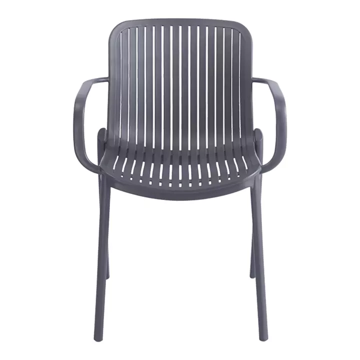 Πολυθρόνα Teragi στοιβαζόμενη pakoworld pp με UV protection ανθρακί 59x57x82εκ