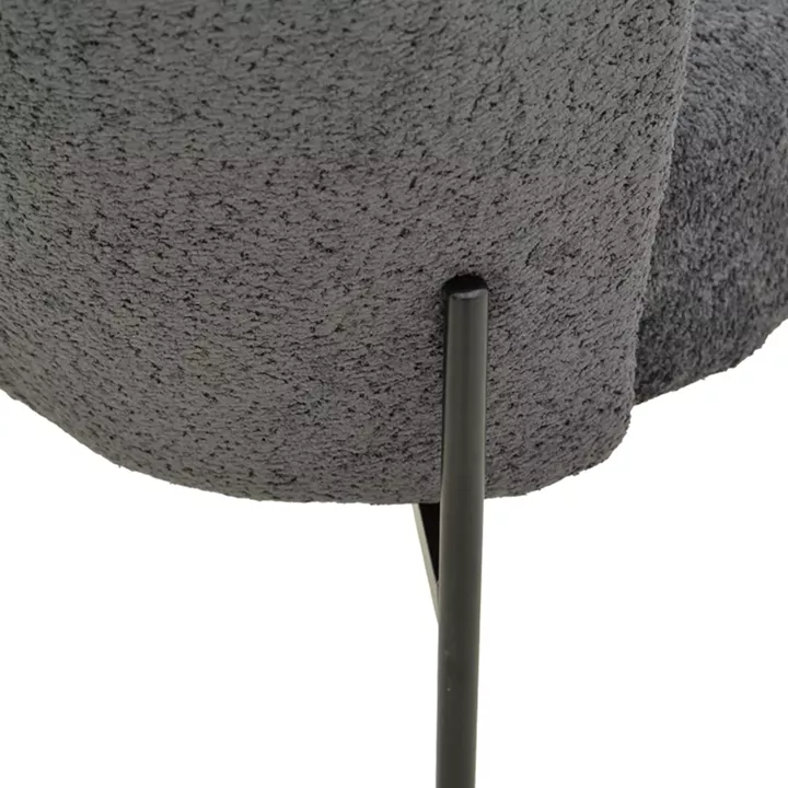 Καρέκλα Houlian pakoworld ανθρακί ύφασμα-πόδι μαύρο μέταλλο 44x66x89εκ