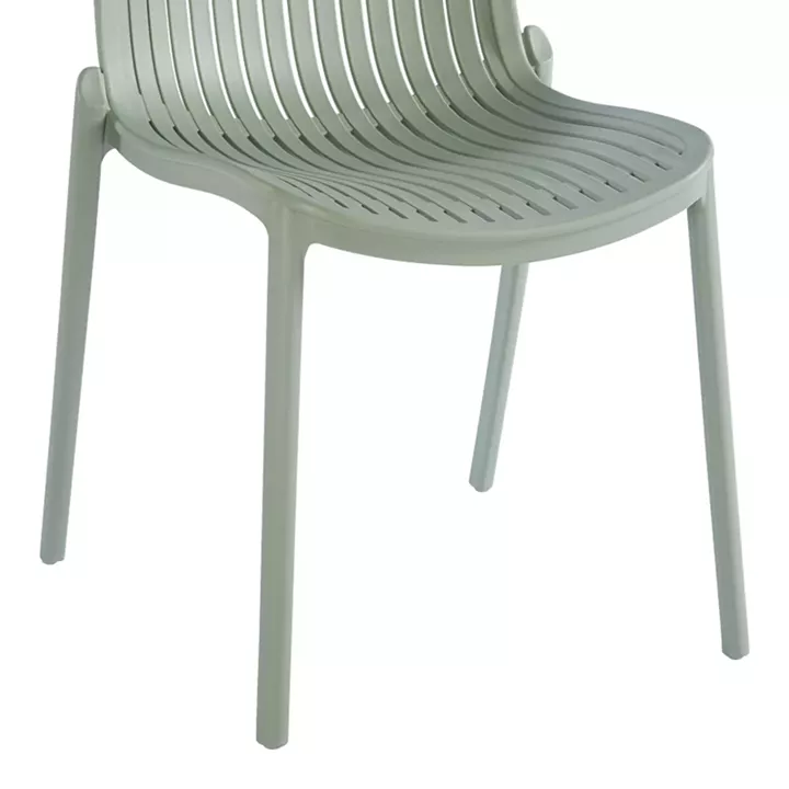 Καρέκλα Teragi στοιβαζόμενη pakoworld pp με UV protection πράσινο 58x43.5x82εκ