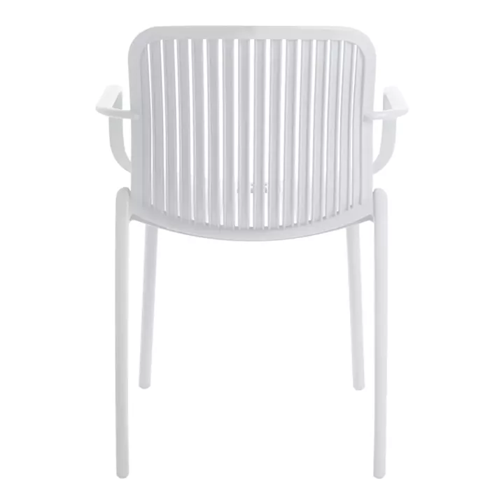 Πολυθρόνα Teragi στοιβαζόμενη pakoworld pp με UV protection λευκή 59x57x82εκ