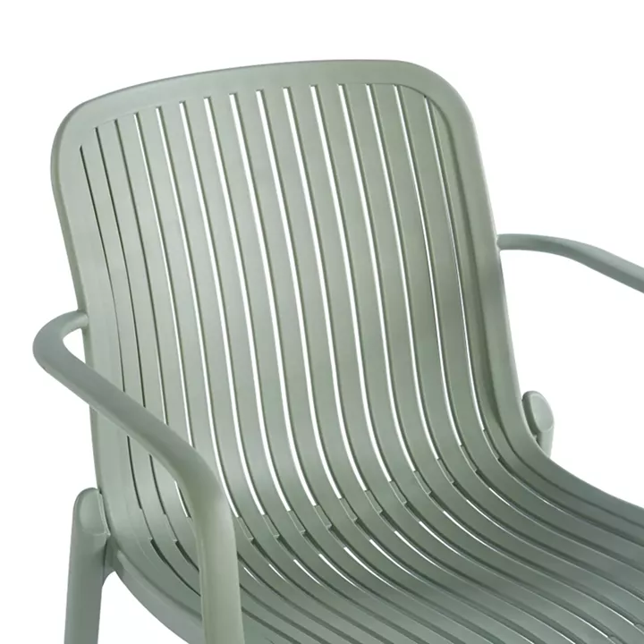 Πολυθρόνα Teragi στοιβαζόμενη pakoworld pp με UV protection πράσινο 59x57x82εκ