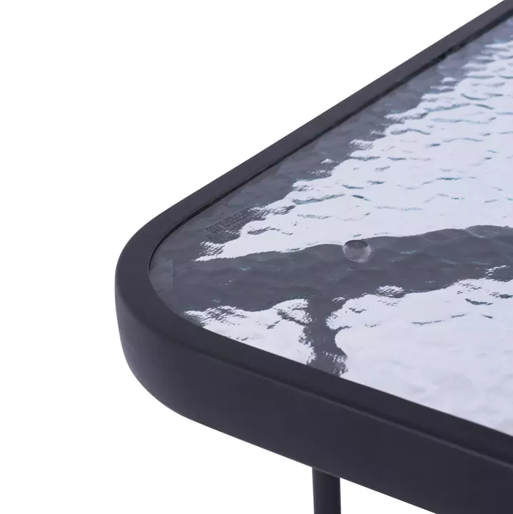 OUTDOOR DINING SET 5PCS ADAM HM10727.01 METAL CHAIRS & TABLE 110x60cm GREY