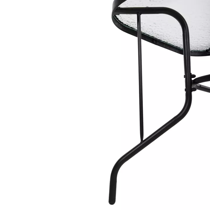 ΣΕΤ ΤΡΑΠΕΖΑΡΙΑΣ 5ΤΜΧ ADAM HM10727.03 ΚΑΡΕΚΛΕΣ ΜΕΤΑΛΛΙΚΕΣ & ΤΡΑΠΕΖΙ 120x70εκ ΜΑΥΡΟ