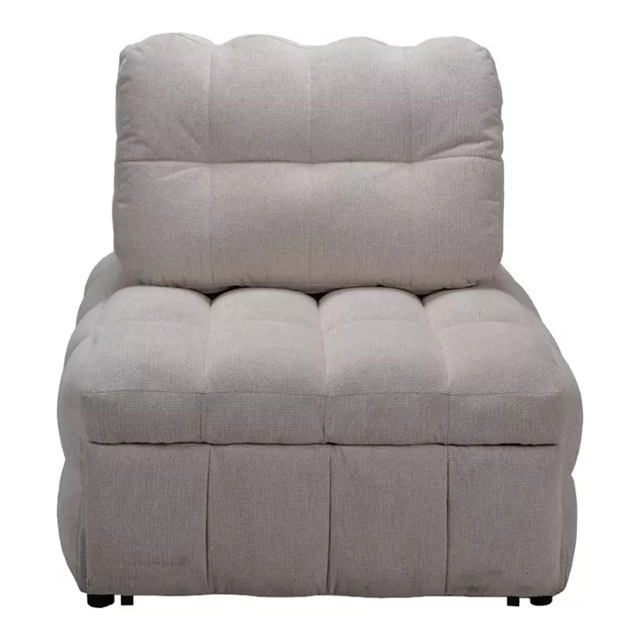 Πολυθρόνα-κρεβάτι Jelica pakoworld γκρι-μπεζ ύφασμα 88x110x86εκ