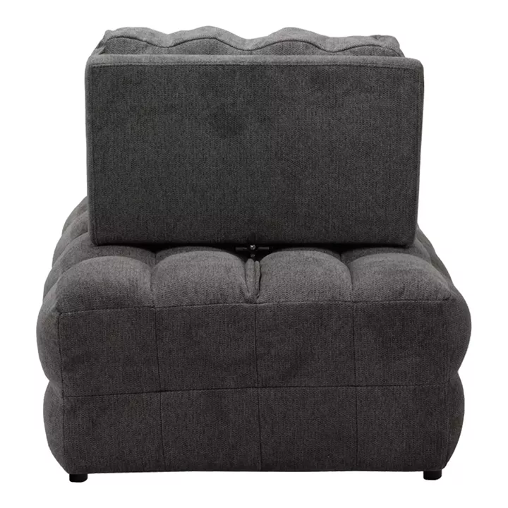 Πολυθρόνα-κρεβάτι Jelica pakoworld γκρι ύφασμα 88x110x86εκ