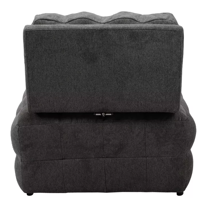 Πολυθρόνα-κρεβάτι Jelica pakoworld γκρι ύφασμα 88x110x86εκ