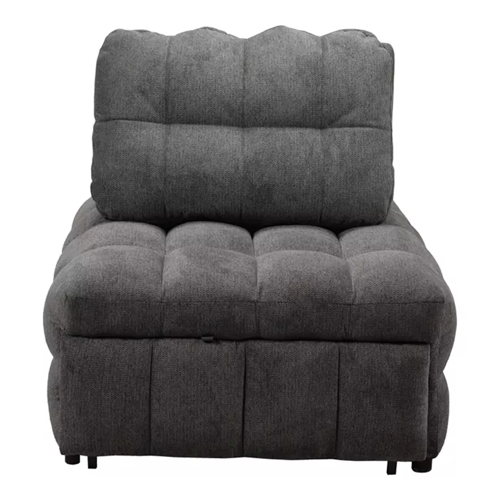 Πολυθρόνα-κρεβάτι Jelica pakoworld γκρι ύφασμα 88x110x86εκ