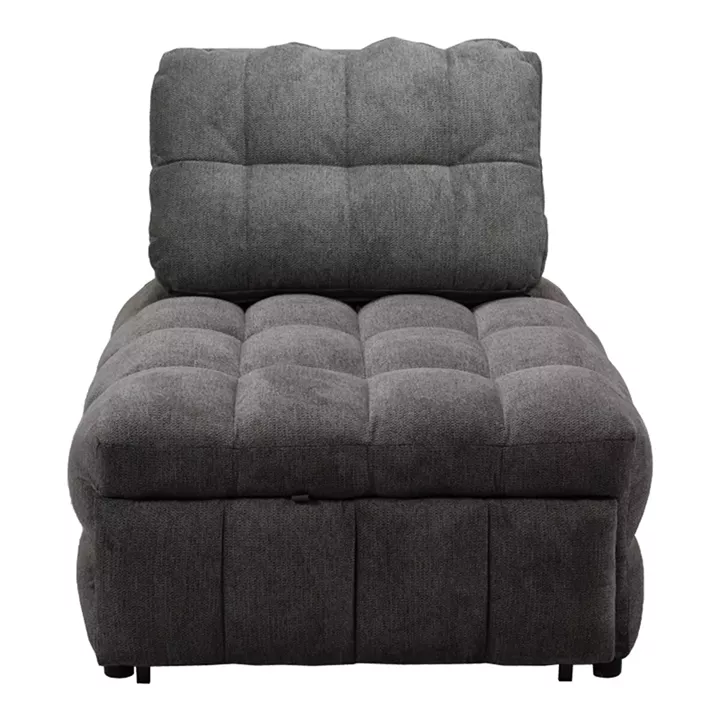 Πολυθρόνα-κρεβάτι Jelica pakoworld γκρι ύφασμα 88x110x86εκ