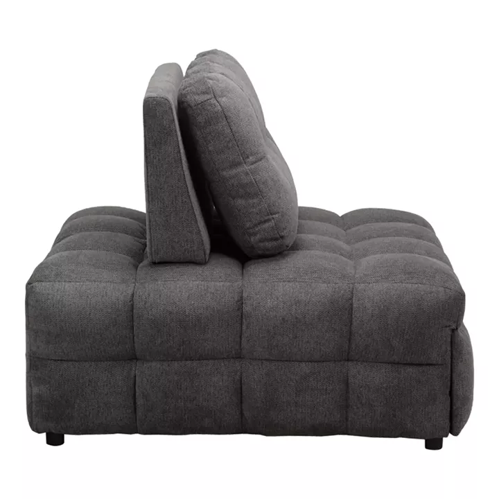 Πολυθρόνα-κρεβάτι Jelica pakoworld γκρι ύφασμα 88x110x86εκ