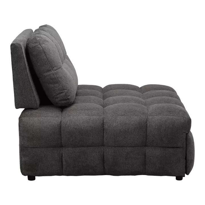 Πολυθρόνα-κρεβάτι Jelica pakoworld γκρι ύφασμα 88x110x86εκ