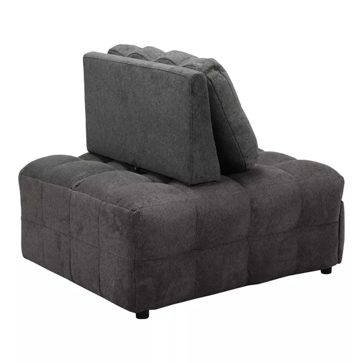 Πολυθρόνα-κρεβάτι Jelica pakoworld γκρι ύφασμα 88x110x86εκ