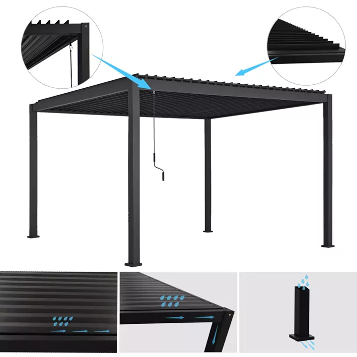 ΒΙΟΚΛΙΜΑΤΙΚΗ ΠΕΡΓΚΟΛΑ ΑΛΟΥΜΙΝΙΟΥ DOMECIL HM6612.01 ΜΕ ΜΕΤΑΛ. ΠΕΡΣΙΔΕΣ--300x400x240Υ