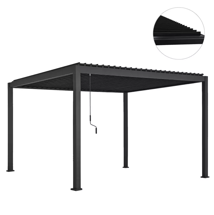 ΒΙΟΚΛΙΜΑΤΙΚΗ ΠΕΡΓΚΟΛΑ ΑΛΟΥΜΙΝΙΟΥ DOMECIL HM6612.01 ΜΕ ΜΕΤΑΛ. ΠΕΡΣΙΔΕΣ--300x400x240Υ