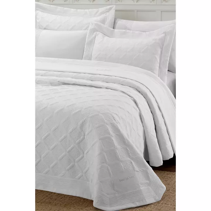 Beauty Home Σετ κουβερλί υπέρδιπλο 3τμχ Promise Art 12507 230x250 Λευκό