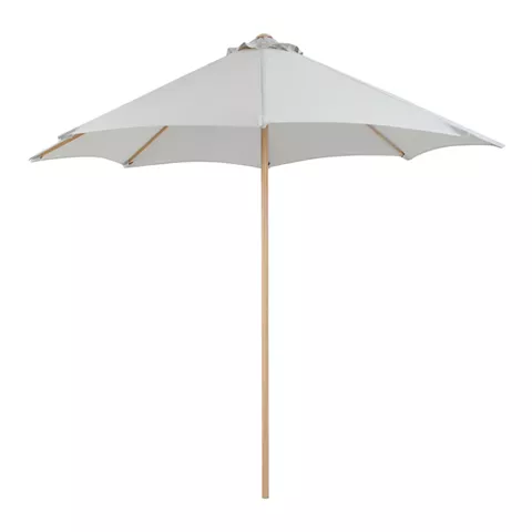 Ομπρέλα επαγγελματική Mawoo pakoworld μέταλλο- μονοκόμματος ιστός σε ξύλου-κρεμ απόχρωση Φ250x235εκ