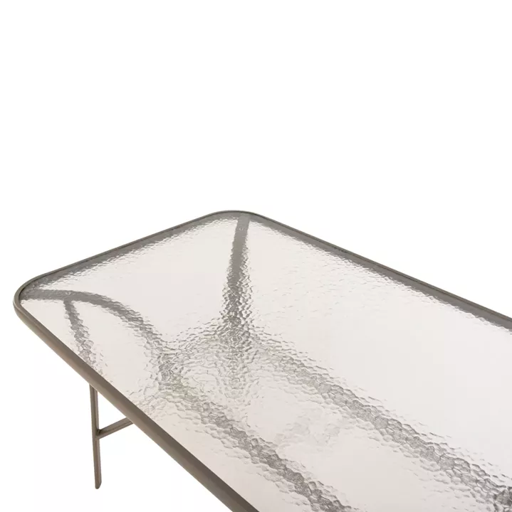 OUTDOOR DINING SET 5PCS BRUNO HM10727.04 METAL CHAIRS & TABLE 140x80cm CHAMPAGNE COLOR