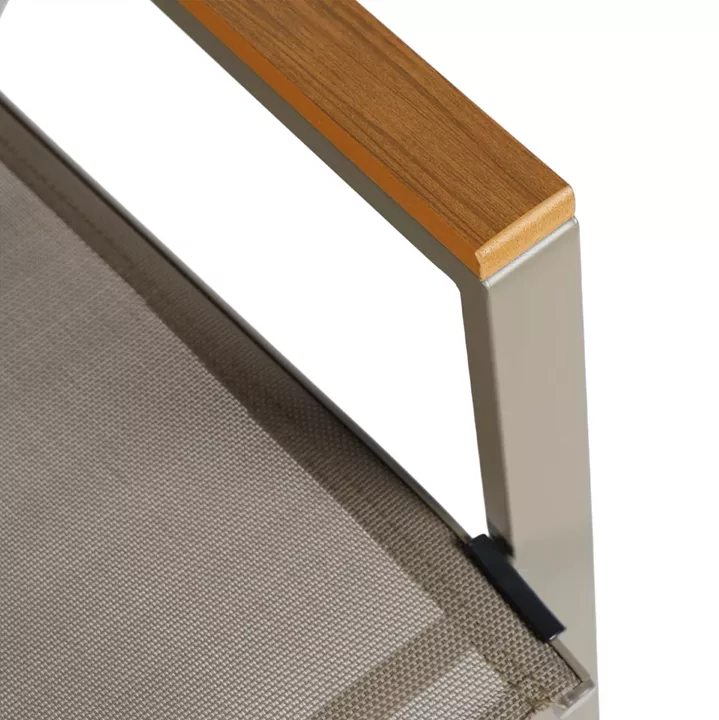 OUTDOOR DINING SET 5PCS OFER HM10729.04 METAL CHAIRS & TABLE 150x90cm CAPPUCCINO