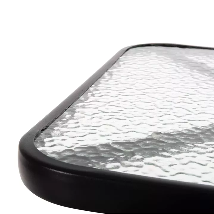 ΣΕΤ ΤΡΑΠΕΖΑΡΙΑΣ 3ΤΜΧ FIGO HM10730.03-- 2 ΚΑΡΕΚΛΕΣ & ΤΕΤΡΑΓΩΝΟ ΤΡΑΠΕΖΙ 60x60εκ ΜΑΥΡΟ