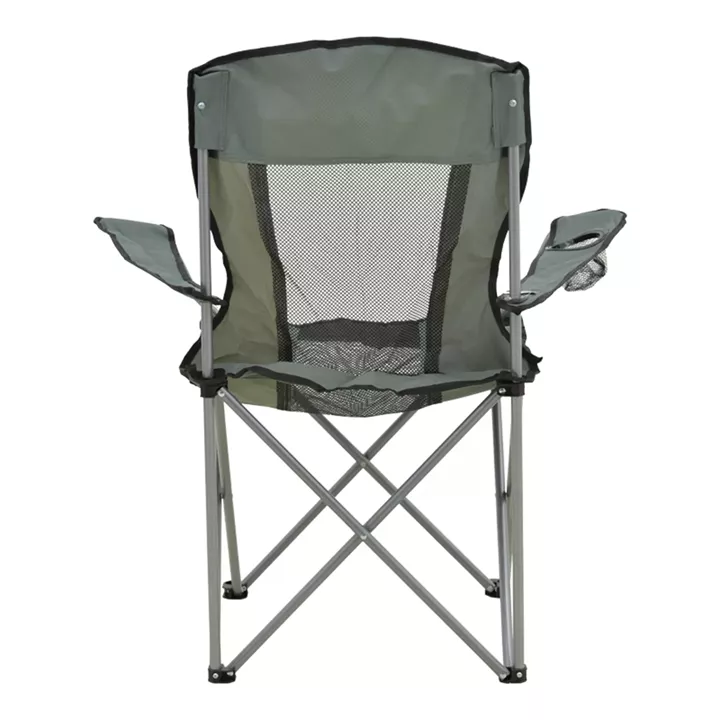 Beach-camping chair Pesca pakoworld metal-waterproof fabric in gray shade 55x55x95cm