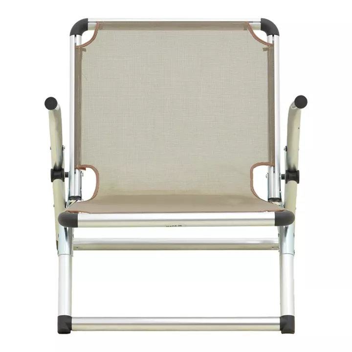 Καρεκλάκι παραλίας Plazo pakoworld αλουμίνιο-textilene σε μπεζ απόχρωση 55x70x59εκ