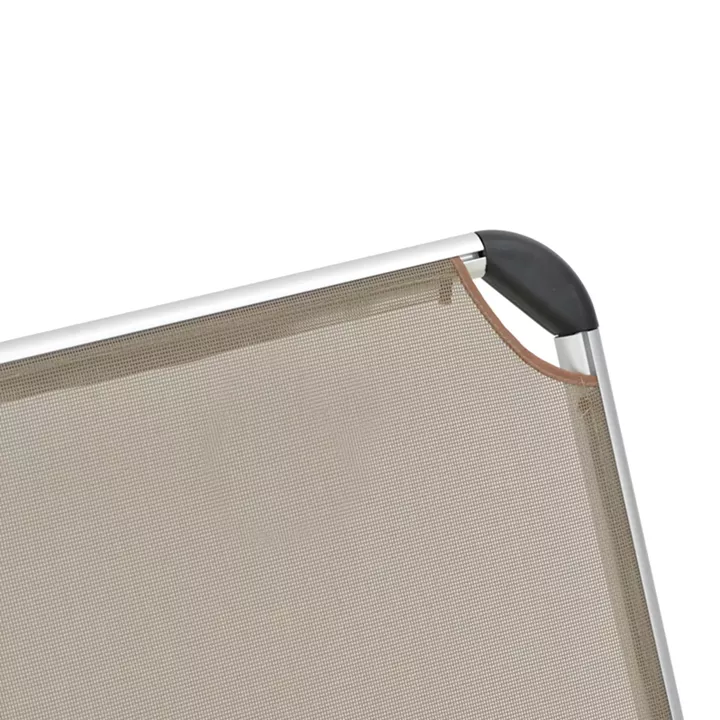 Καρεκλάκι παραλίας Playa pakoworld βαρέως τύπου με ψηλή πλάτη αλουμίνιο-textilene σε μπεζ απόχρωση 54x72x63εκ