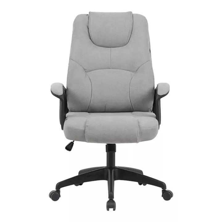 Καρέκλα γραφείου διευθυντή Kamora pakoworld ύφασμα γκρι 66x67x103-111εκ