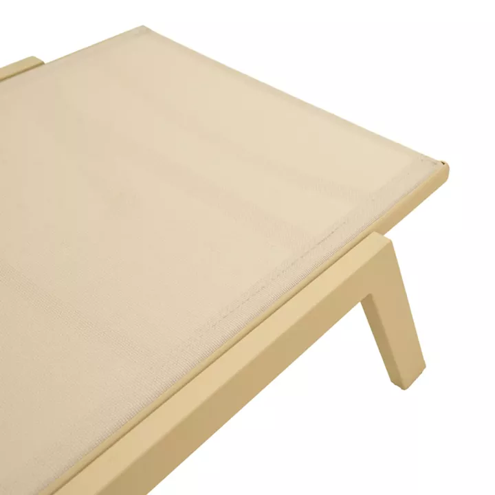 Boka pakoworld aluminum sunbed cappuccino-textilene in beige shade 60x192x31cm