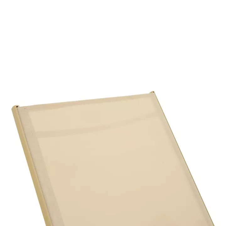 Boka pakoworld aluminum sunbed cappuccino-textilene in beige shade 60x192x31cm