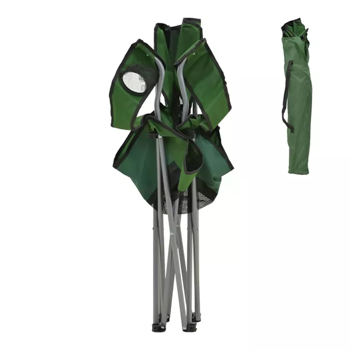 Καρεκλάκι παραλίας-camping Pesca pakoworld μέταλλο-αδιάβροχο ύφασμα σε χακί απόχρωση 55x55x95εκ