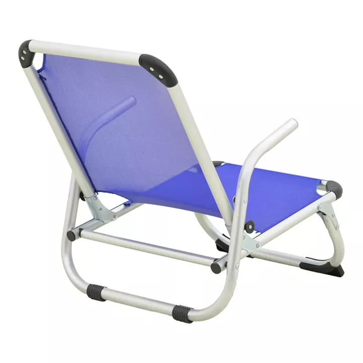 Playa pakoworld heavy duty beach chair with high back aluminum-textilene in blue shade 54x72x63cm