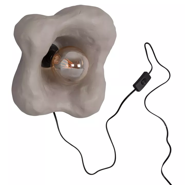 SET 3PCS WALL SCONCES LUXON HM10725.02 FIBER CEMENT IN GREY [S-M-L]